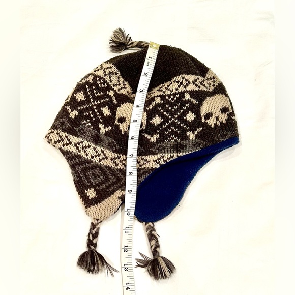 GAP KIDS Skull-themed Winter Pom Beanie/Hat with Earflap size S/M - Picture 5 of 10